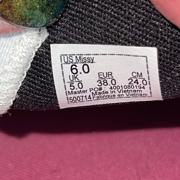 Vans Rainbow Checkerboard Slip On Skater Shoes - Picture 6 of 8